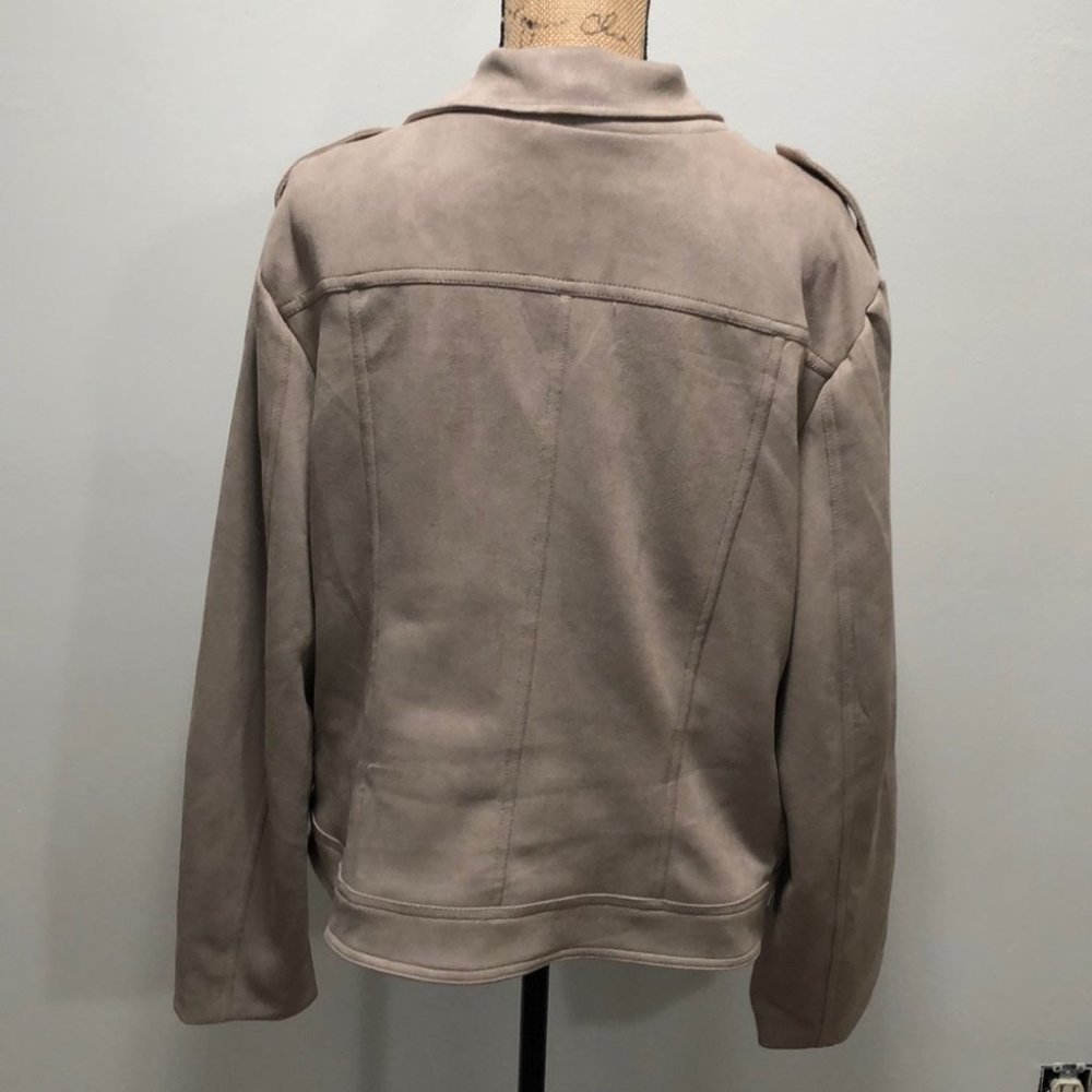 {Philosophy} Faux Suede Taupe Jacket - Picture 7 of 11